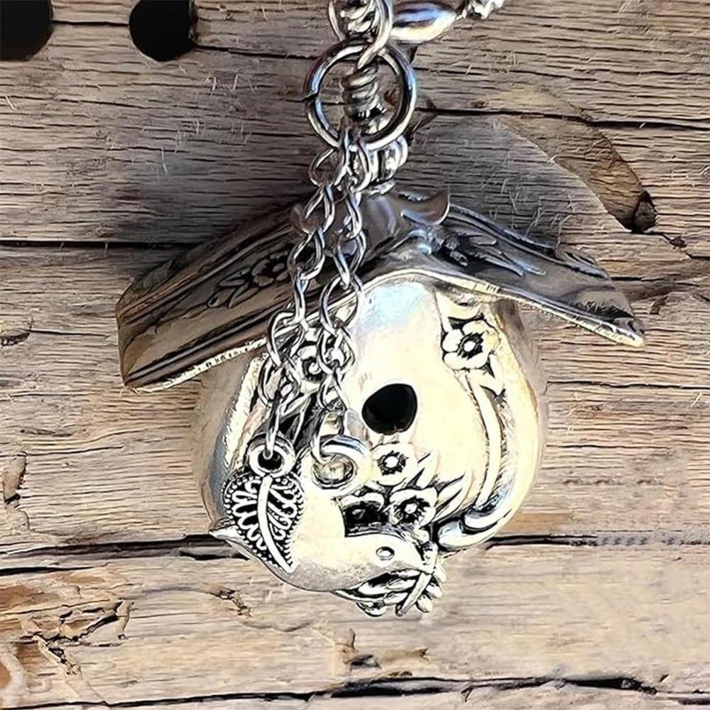 Handmade Birdhouse Necklace Vintage Charm Necklace 3D Birdhouse Pendant  Jewelry Accessories