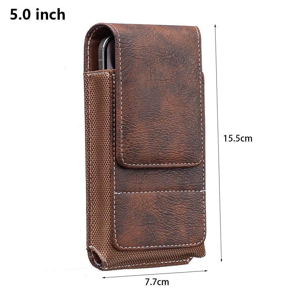

1Pcs New PU Leather Phone Waist Pack Outdoor Camping Universal Phone Belt Clip 5-7inch Waist Bag Phone Case For Smartphone
