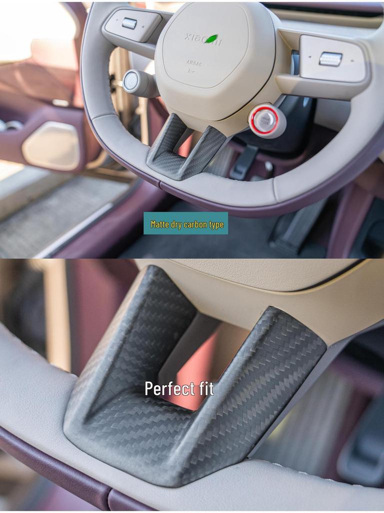 Xiaomi SU7 YU7 Steering Wheel & Console Carbon Fiber Sticker Kit
