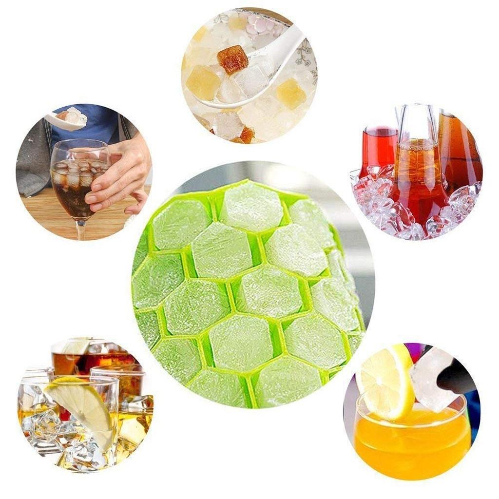 37 Grid Silicone Ice Maker Home Kitchen Ice Cube Tray Summer Honeycomb Shape Mold