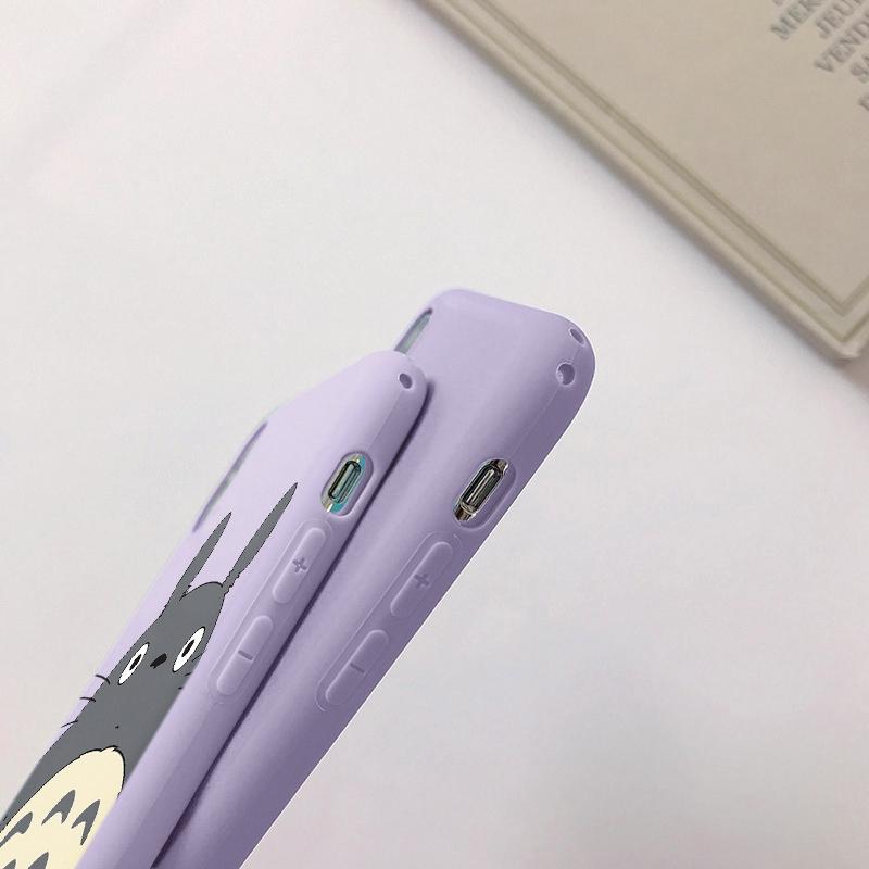 Roztomilý anime obal Totoro na telefon pro iPhone Samsung A55 S24 FE S25 M35 Xiaomi Redmi Note 13Pro 14C Huawei Honor Realme Nárazuvzdorný Kryt proti poškrábání Matný