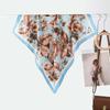New Women's Temperament Small Square Scarf Decorative Scarf Velvet Small Silk Scarf New Autumn and Winter Warm Scarf
