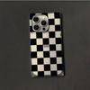 Clear Square Back Tube Case Protection For iPhone 14 Pro Max 15 Plus 16 ProMax 12 11 13 Anti-Oxygen,Plaid Pattern Pattern Casing
