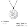 My Shape 12 Constellation Necklace Gothic Zodiac Pendant Chain Women Men Leo Aries Virgo Capricorn Birthday Jewelry Wholesale