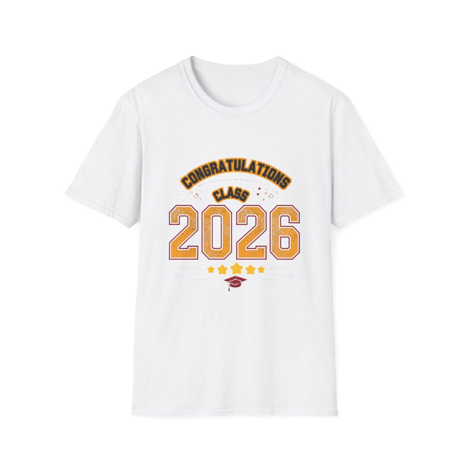 Congratulations Class of 2026 Graduation T-Shirt | Varsity Style Senior Tee M