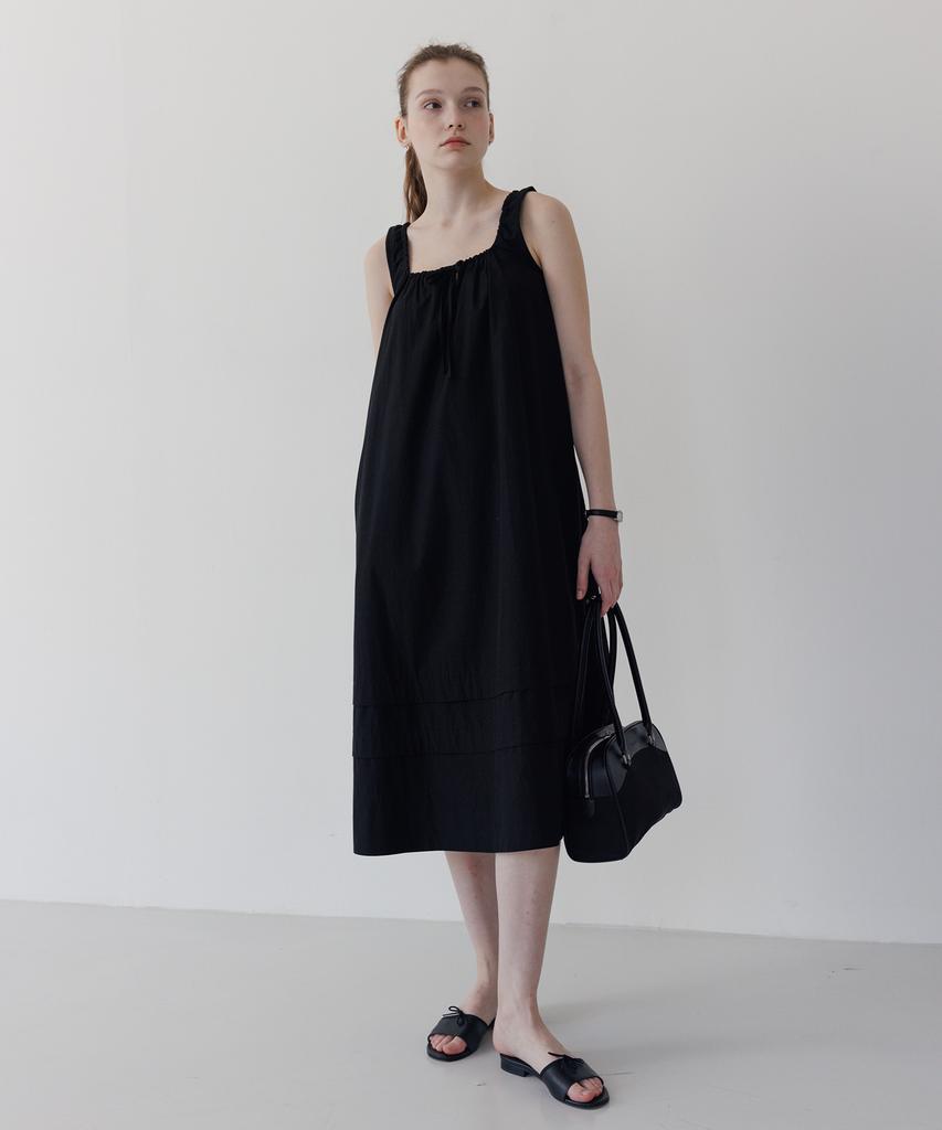 TTUDEMENT Sleeveless Long Dress Black