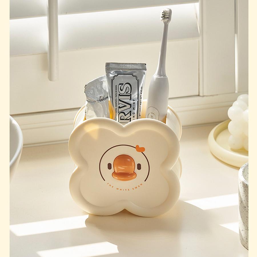 Söt Tecknad Rund Pennhållare Kontorsskrivbord Pennburk Kopp Fodral Behållare Organiserare Hållbart Pennfodral