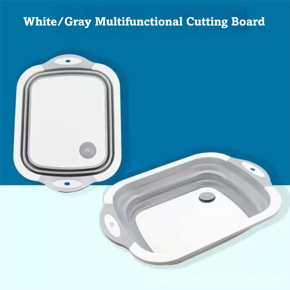 Portable Folding Wash Basin 3 In 1 Veggies Fruits Storage Basket  for Picnic Camping