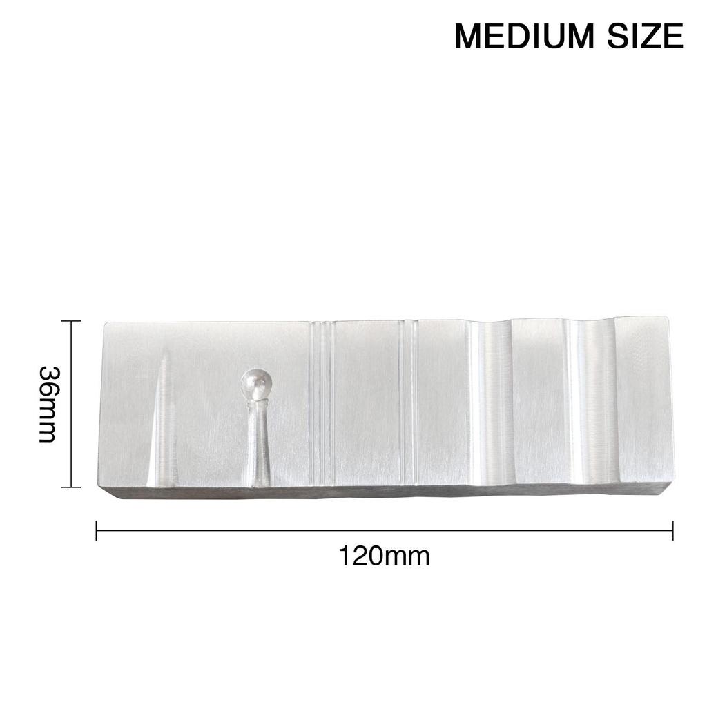 Jewelry Bending & Shaping Bench Tool Steel Block Design Forming Block Dapping with Semicircular/Bracelet/Ring Groove