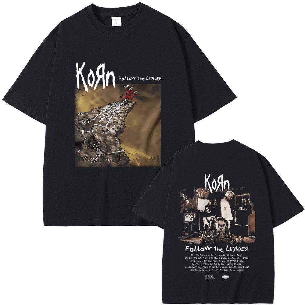 

Rock Band Korn Follow The Leader Graphic Tshirt Rare Nu Metal Music Tees Men Gothic Vintage T-shirts Male Oversized Tshirt - ... S разноцветный