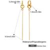 Delicate Zircon Earrings For Women Minimalist Gold Plated Stainless Steel Long Tassel Earrings Fashion Jewelry Gift