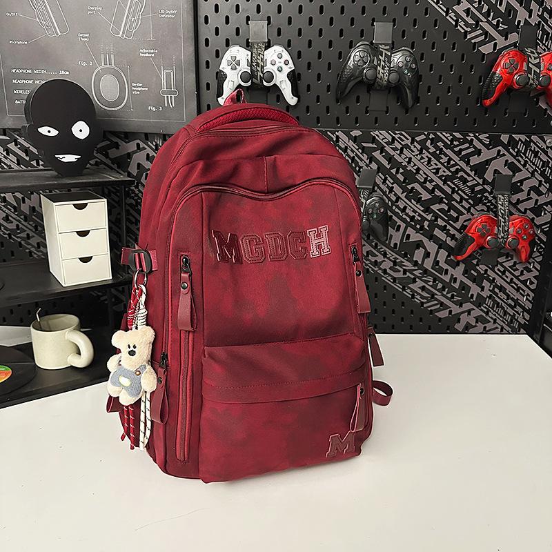 Schoolbag new schoolbag Korean version ins tooling style trend couple backpack large capacity middle and high school students air cushion backpack
