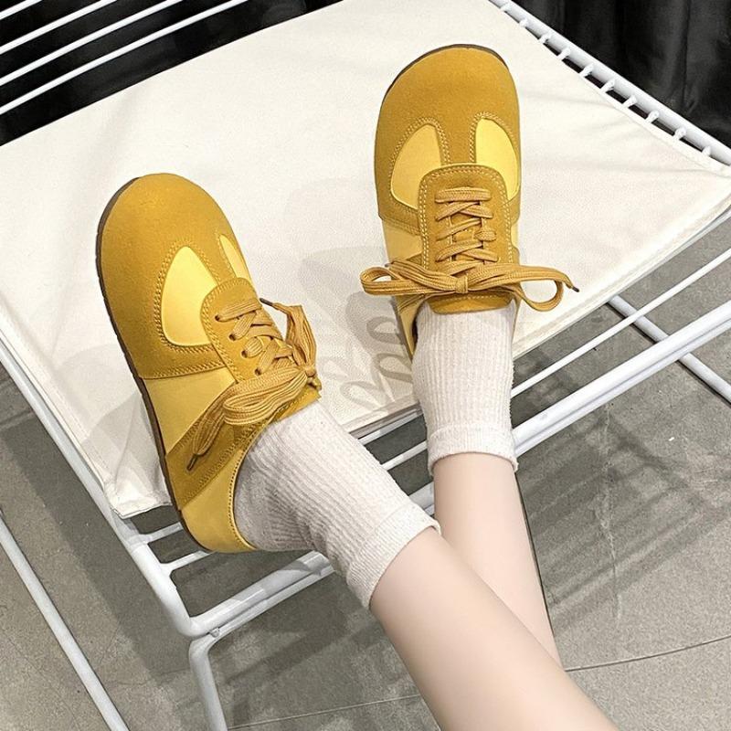 Fashion Careaymade-Genuine Leather Big Size Women's shoes,Soft Soled Frosted Shoes Flat Casual Board Shoes Comfortable Single Shoes