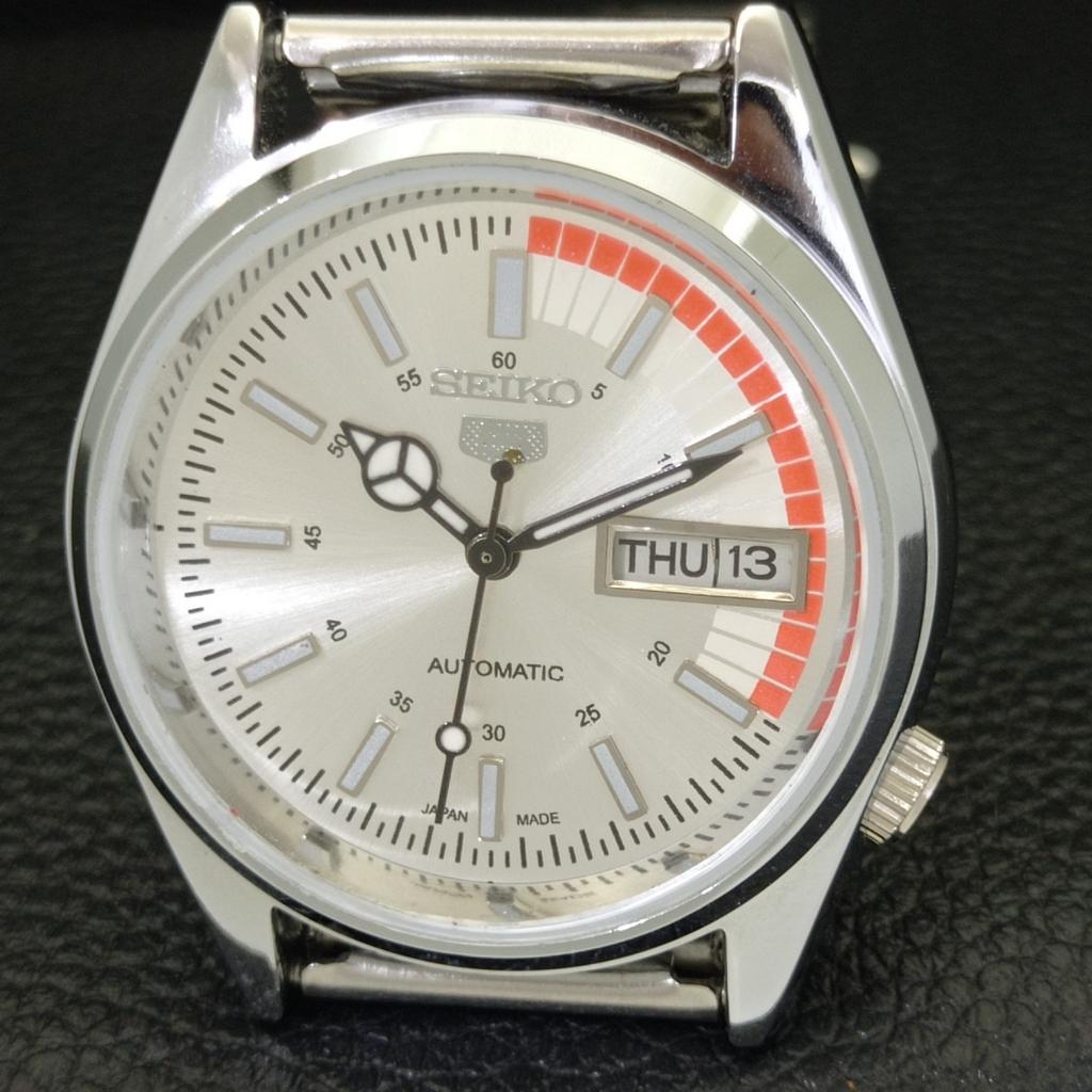 REFURBISHED VINTAGE SEIKO 5 AUTOMATIC 6309A JAPAN MENS SILVER WATCH a441128-4 Sk-a441128