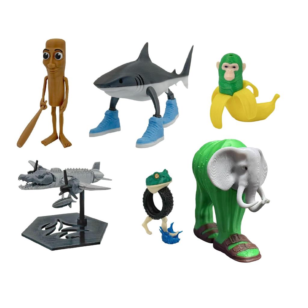 Italian Brainrot Tung Sahur Figure Decor Tralalero Tralala Figures Bombardino Crocodilo Shimpanzini Bananini Model Decor Gift