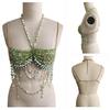 Eye Catching Halter Neck Beaded Crop Top Body Chain Trendy Beachwear for Women Seeking Unique and Fashionable Looks