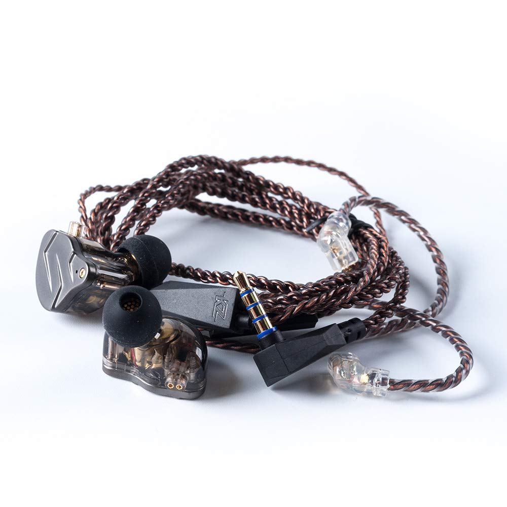 KZ ZSN Pro Deep Bass Hybrid High Sound Duralumin Plug Pro with Earphones, 1BA+1DD, In-Ear Earphones, Isolation, Chinese-Style Earphones, 2-Pin