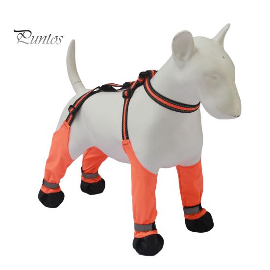 Dog Paw Socks Suspender Booties Anti-Slip Protector Waterproof Boot Leggings Protectors Adjustable Shoes for Winter Snow Rain Hiking Pet Foot