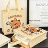 Cute Non-woven Capybara Tote Bag Reuse Shopping HandBag Packaging Bags Portable Cartoon Capybara Birthday Gift Bag