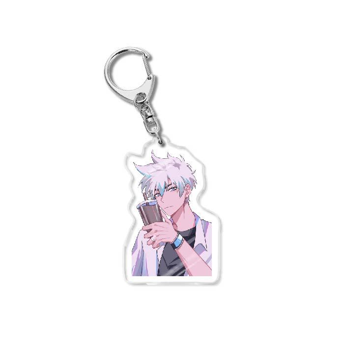 6CM Anime Keychain Women Link Click Key for Men Charles Key Ring Bag Acrylic Car Keyring Cute Acrylic Pendant Key Cosplay Gift