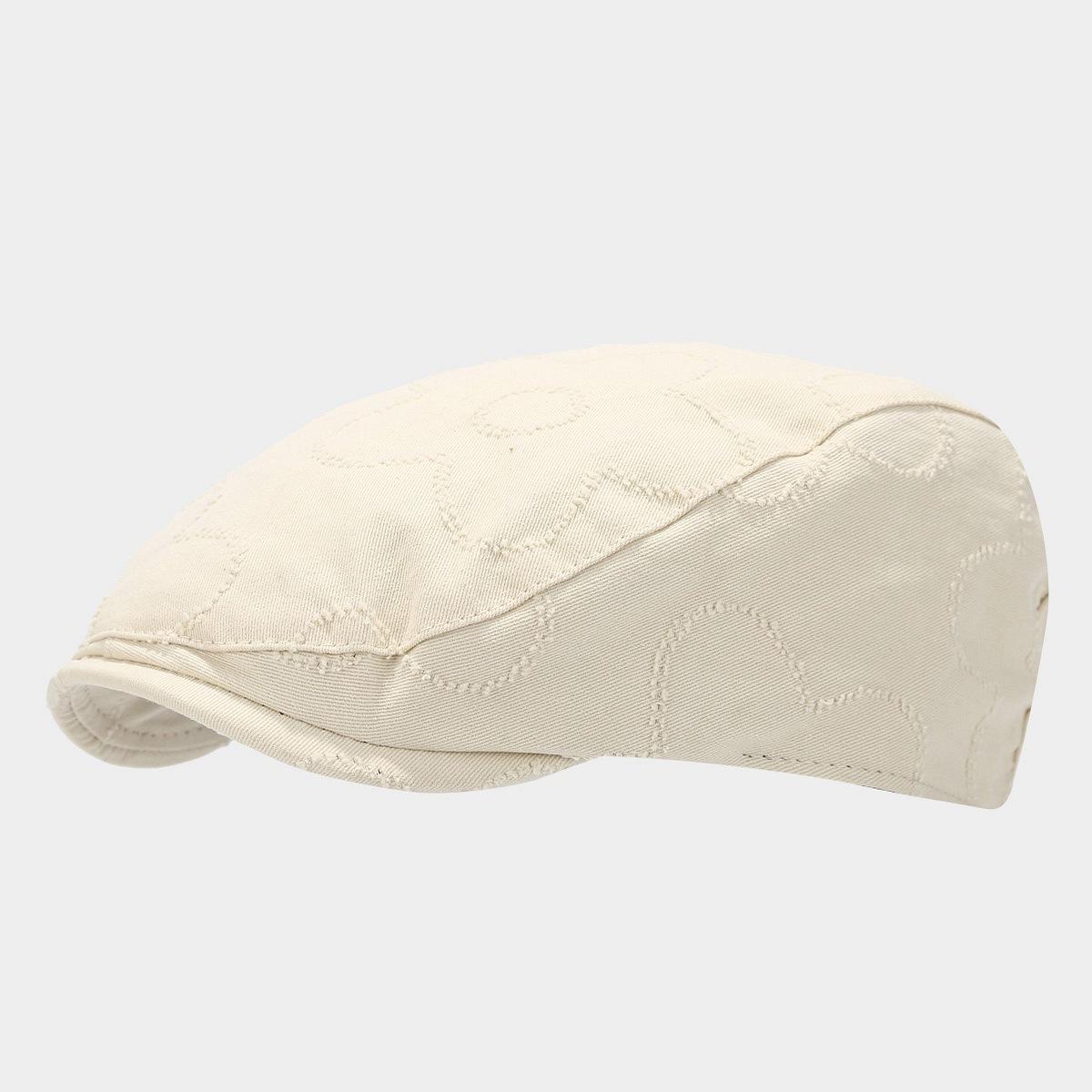 

Корейский нишевый ретро берет с цветком, шляпа от солнца, дышащая для улицы, защита от солнца, для отдыха, многофункциональная, простая остроконечная шляпа One Size бежевый