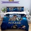 Messi Lionel Messi Football Legend Personalized Name Bedding Set,Cozy Bed Linen for Teen Boys Bedroom Decoration,Perfect Birthday Gift,Washable Duvet 