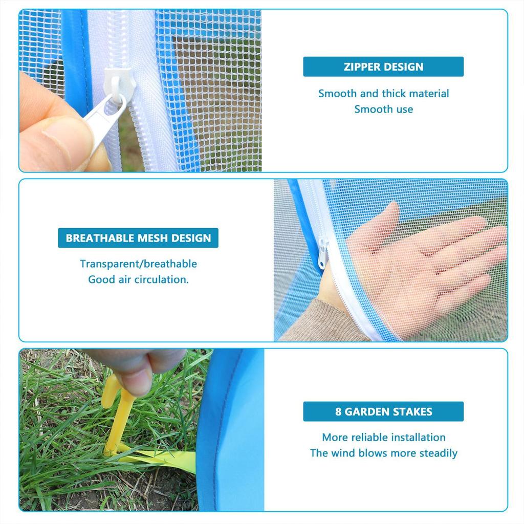 Animal Enclosure Detachable Base Reversible Sun Protection Indoor Kitten Enclosure For Travel Outdoor Animal Cat Ground Lawn