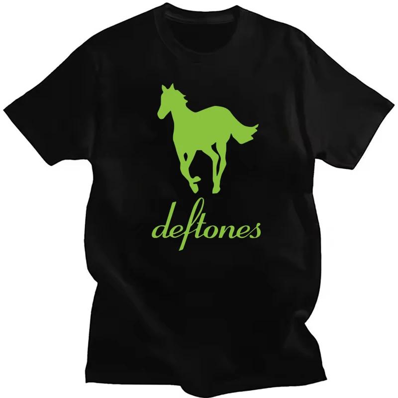 Deftones Rock Band Printed T-shirt Women Men Streetwear Y2K Short Sleeve Top Summer Vintage Retro Casual Loose O-Neck T-shirt
