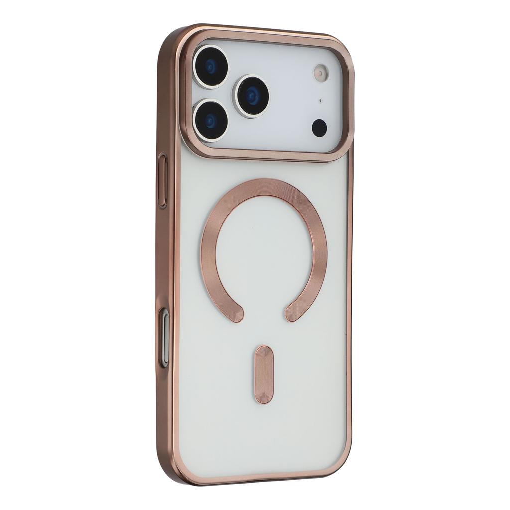 For iPhone 17 Pro Case Matte Electroplating Phone Cover Compatible with MagSafe
