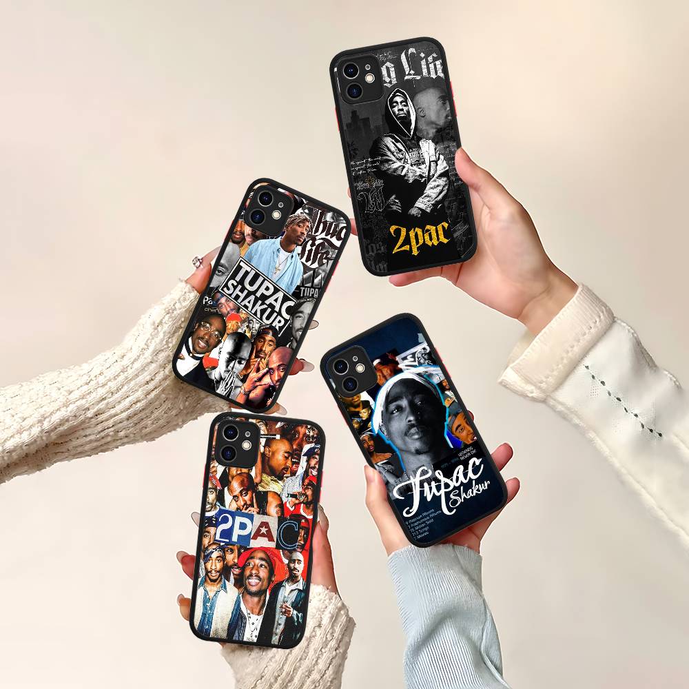 American Rapper T-Tupac S-Shakur Matte Transparent Phone Cover For IPhone Case 16 15 14 13 12 11 Pro Max X XS Max Plus
