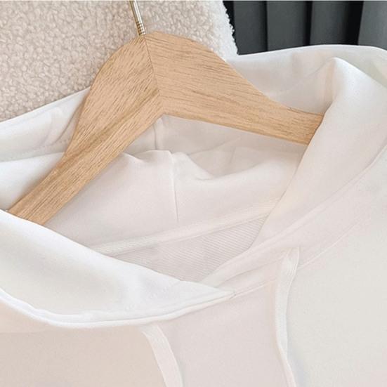 Damska bluza z kapturem na jesień i wiosnę Everything Comes in Waves w kolorze różowym z długim rękawem