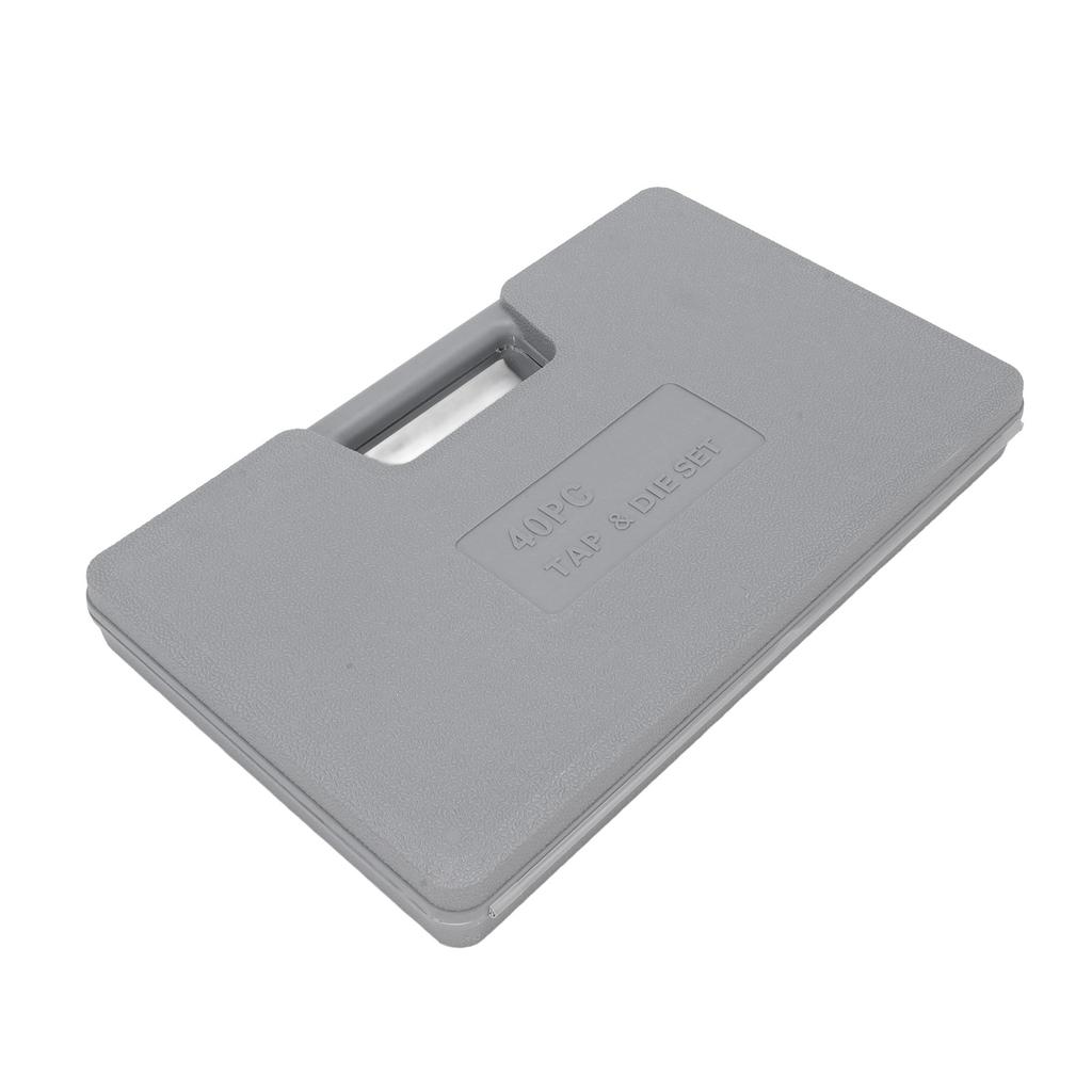 40 Piece SAE Tap and Die Set 4 To 1 2 Inch Alloy Steel Unc Cool UNF FINE NPT Threads Threading Tool Kit