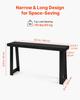 140 Cm Console Table, Modern Desk Behind the Couch, Wooden Rectangle Entrance Desk, Narrow Long Sofa Table Accent Stand, Ideal for Hallway, Bedroom,