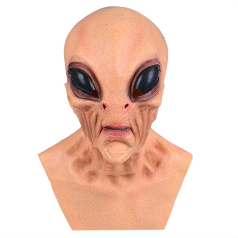 ET Cosplay Costume Halloween Party Saucer Man 3D Full Face Mask for Adults