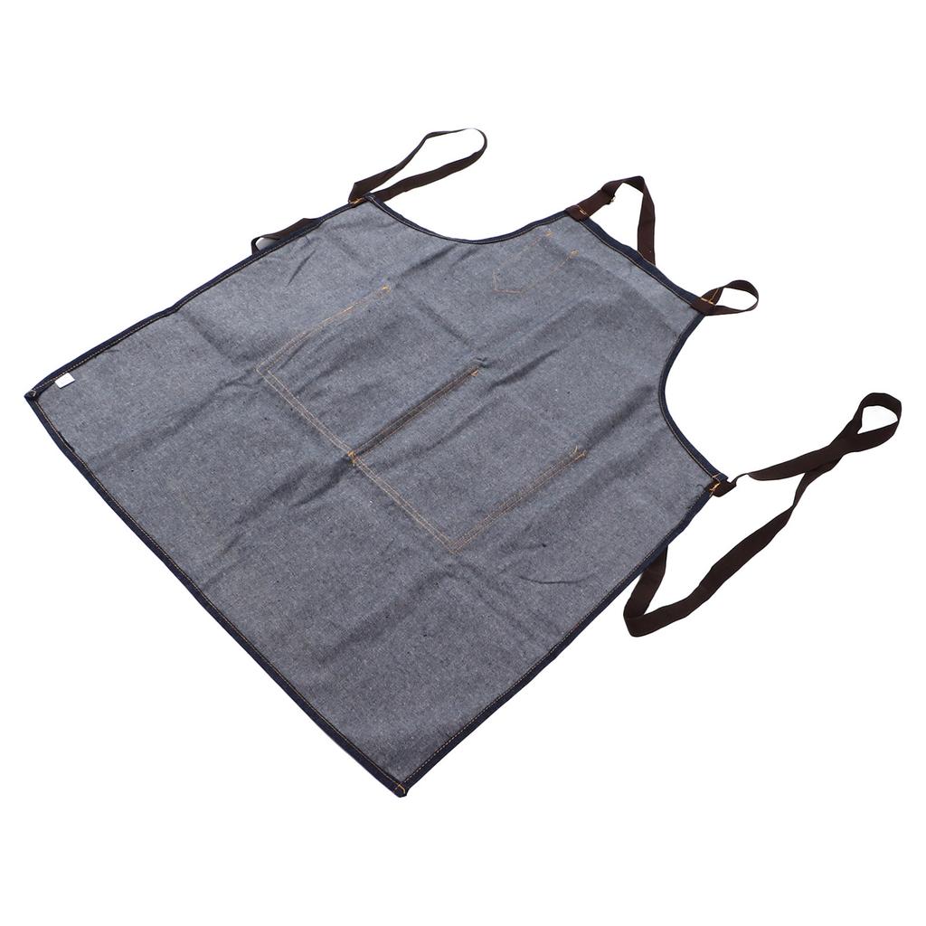 Denim Apron Abrasion Resistant Washable Chef Apron Adjustable Stylish Kitchen Apron for Cooking