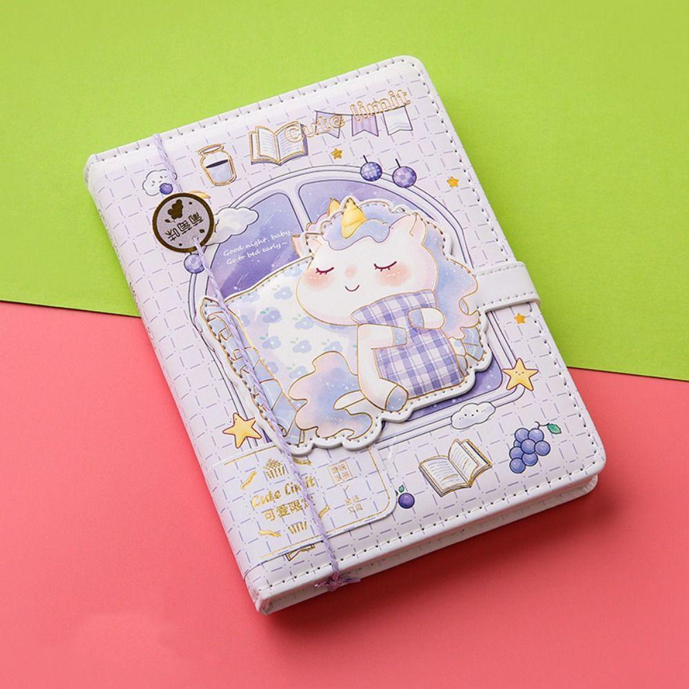 Magnetic Buckle Rabbit Note Paper Cartoon Notepad Memorandum PU Leather Palm Notebook Students