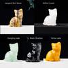 Kristall Glückskatzen Figur Schnitzerei Miniatur Ornament für Schreibtisch Fengshui Dekorationen Symbol für Glück Tierstatue