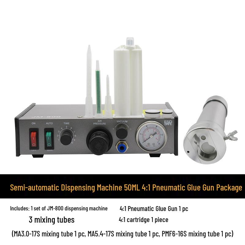 Fully Automatic Pneumatic Epoxy Resin Dispenser with Double-Component Glue Gun