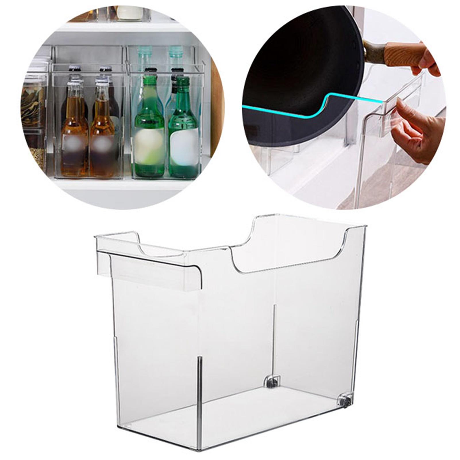 

Clear Kitchen Organizer Bin Space Saving Multifunctional U Shaped Clear Containers Bin for Pot Lids