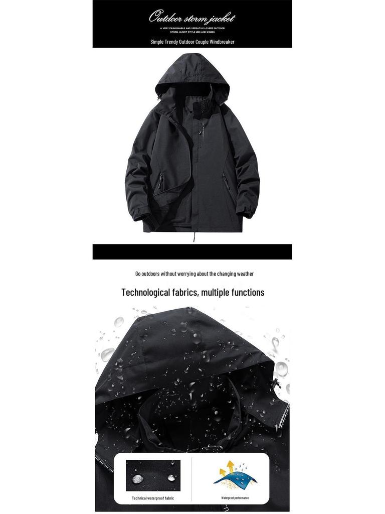 Men's Autumn 2024 Trendy American Functional Outdoor Windbreaker Jacket