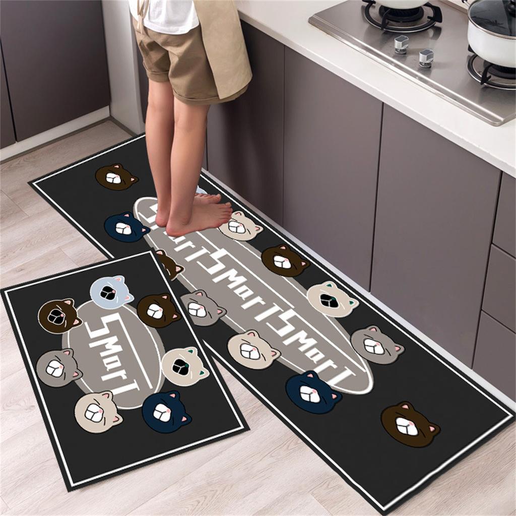 Kitchen Rugs Bathroom Standing Mat Anti Slip Polyester Entrance Door Carpet Floor Mats QYSC-205 40