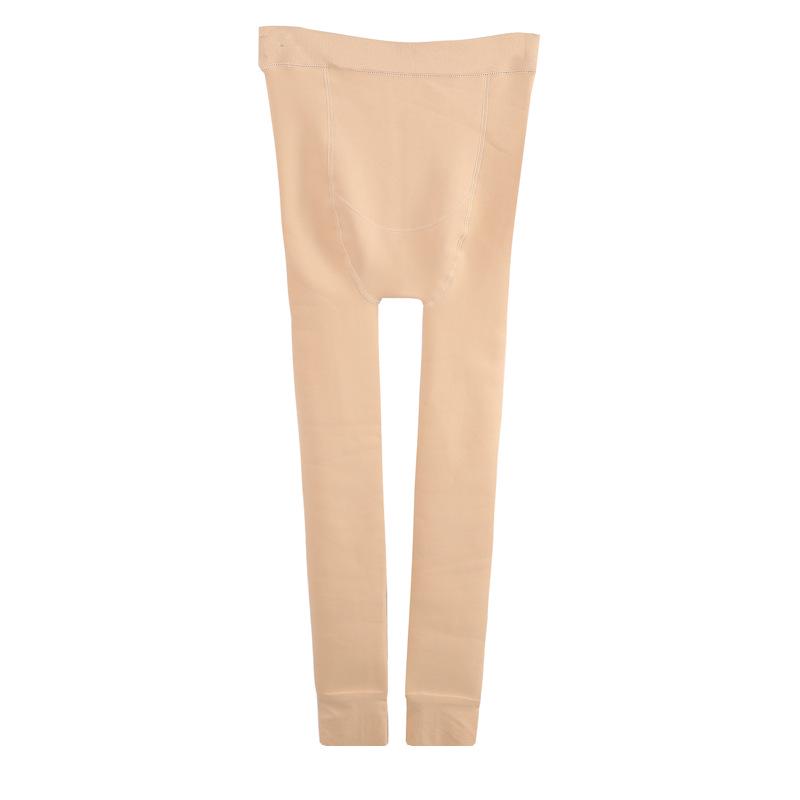 Leggings de maternité en nylon pour femmes - Coton chaud doublé de velours pour l'automne et l'hiver, collant une pièce grande taille