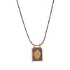Stylish And Simple Color Rope Love Tarot Pendant Necklace Lucky Bead Chain Gold-Plated Color Retention