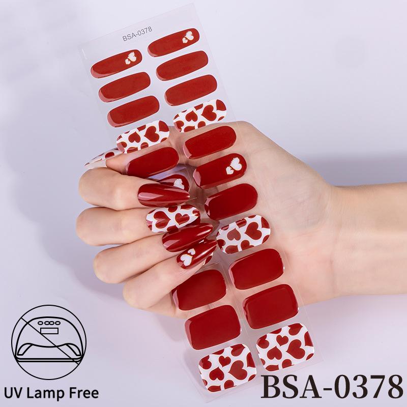 Adesivi per Unghie in Gel Impermeabili Francesi - Carini Cartoni Animati Nail Art Senza Cottura per Stili Europei e Americani