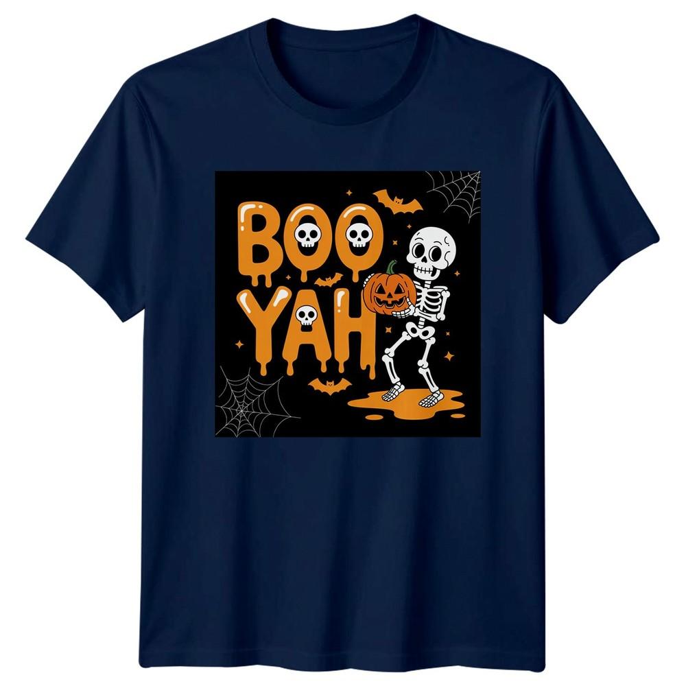 Boo Yah TShirt Skeleton Cartoon Halloween Gift For Him And Her