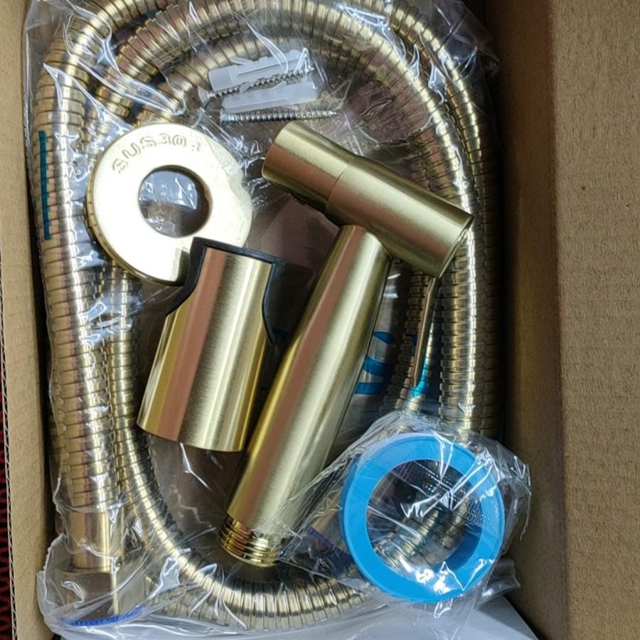 Gold Bidet Spray Set: Premium Stainless Steel Feminine Wash Gun for Bathroom Toilets