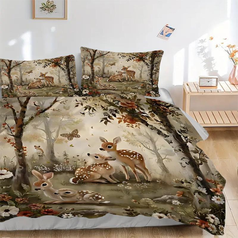 3pcs Anime Cartoon Design Comforter Set with One Quilt Cover and Two Pillowcases (No Core) - Home Decor, Festival Gift, Polyester Fabric, Suitable for