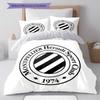 Montpellier HSC Logo Bedding Quilt Set Quilt Cover Pillowcase Home Decoration Birthday Gift (1 * Duvet Cover + 2 * Pillowcase, Without Core)