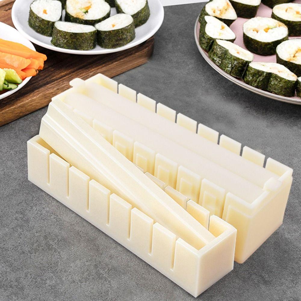 Opakovaně použitelná sada forem na sushi rolky Kulatá/Čtvercová/Ve tvaru srdce Rychlý váleček na sushi Japonská kuchyně