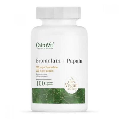 OstroVit Bromelain + Papain Vege, 100 Kapseln
